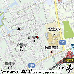 滋賀県近江八幡市安土町常楽寺638周辺の地図