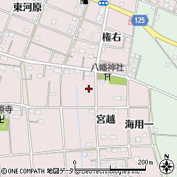 愛知県愛西市東保町宮越412周辺の地図