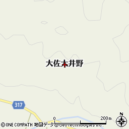岡山県新見市大佐大井野周辺の地図