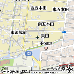 愛知県海部郡蟹江町須成乗田周辺の地図
