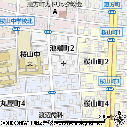 愛知県名古屋市昭和区池端町2丁目周辺の地図