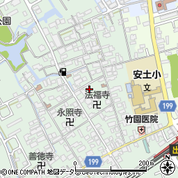 滋賀県近江八幡市安土町常楽寺647周辺の地図