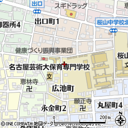 愛知県名古屋市昭和区広池町8周辺の地図