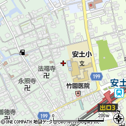 滋賀県近江八幡市安土町常楽寺550周辺の地図