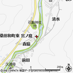 愛知県豊田市桑田和町森脇周辺の地図