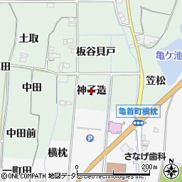 愛知県豊田市舞木町（神子造）周辺の地図