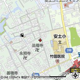 滋賀県近江八幡市安土町常楽寺653周辺の地図