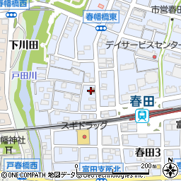 名古屋春田郵便局周辺の地図