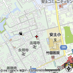 滋賀県近江八幡市安土町常楽寺653-1周辺の地図