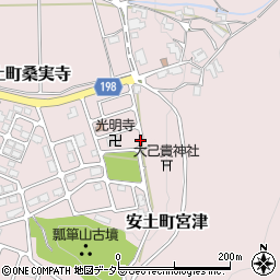 滋賀県近江八幡市安土町宮津周辺の地図