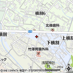セブンイレブン富士市下横割店周辺の地図