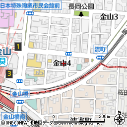 愛知県名古屋市中区金山4丁目周辺の地図