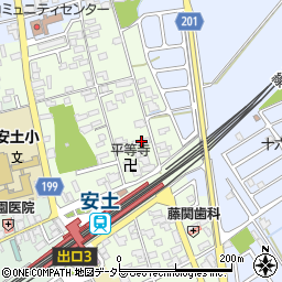 滋賀県近江八幡市安土町上豊浦1557周辺の地図
