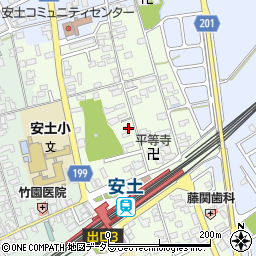 滋賀県近江八幡市安土町上豊浦1467-3周辺の地図
