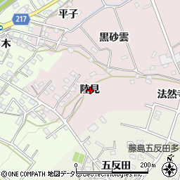 愛知県日進市岩藤町陸見周辺の地図