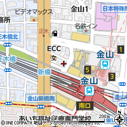 ファミリーマート金山駅北店周辺の地図