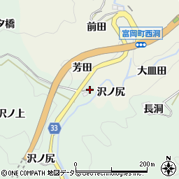愛知県豊田市足助町木タ橋周辺の地図