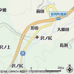 愛知県豊田市足助町（木タ橋）周辺の地図