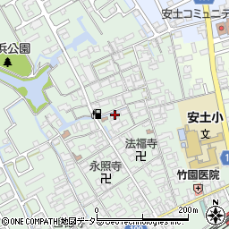滋賀県近江八幡市安土町常楽寺766周辺の地図