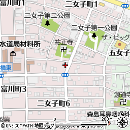 愛知県名古屋市中川区二女子町周辺の地図