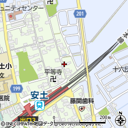 滋賀県近江八幡市安土町上豊浦1585周辺の地図