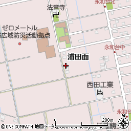 愛知県愛西市大井町浦田面377周辺の地図