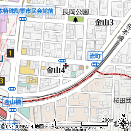 とんちゃん食堂金山店周辺の地図