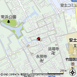 滋賀県近江八幡市安土町常楽寺755周辺の地図
