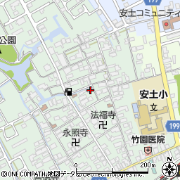 滋賀県近江八幡市安土町常楽寺765周辺の地図
