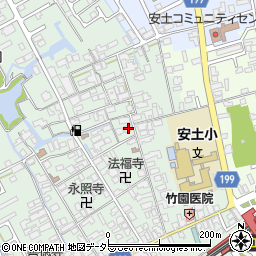 滋賀県近江八幡市安土町常楽寺656周辺の地図