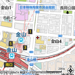 定楽屋 名古屋金山店 食べ飲み放題周辺の地図