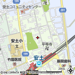 滋賀県近江八幡市安土町上豊浦1450-2周辺の地図