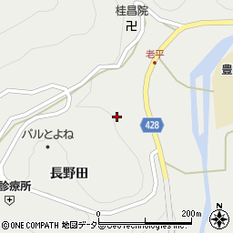 愛知県北設楽郡豊根村上黒川老平周辺の地図