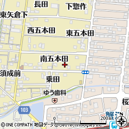 愛知県海部郡蟹江町須成南五本田周辺の地図