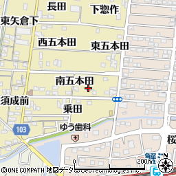 愛知県蟹江町（海部郡）須成（南五本田）周辺の地図