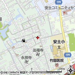 滋賀県近江八幡市安土町常楽寺657周辺の地図