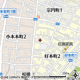愛知県名古屋市中川区好本町2丁目40-2周辺の地図