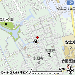 滋賀県近江八幡市安土町常楽寺756周辺の地図