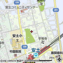 滋賀県近江八幡市安土町上豊浦1447周辺の地図