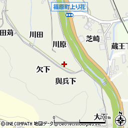 愛知県豊田市篠原町川原56周辺の地図