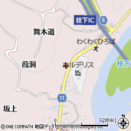 愛知県豊田市枝下町葭洞周辺の地図