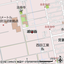 愛知県愛西市大井町浦田面周辺の地図