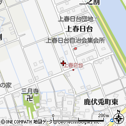 愛知県津島市鹿伏兎町上郷135周辺の地図