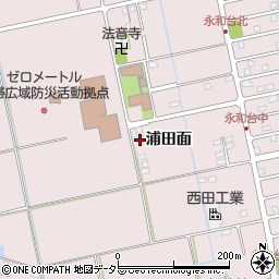 愛知県愛西市大井町浦田面342周辺の地図