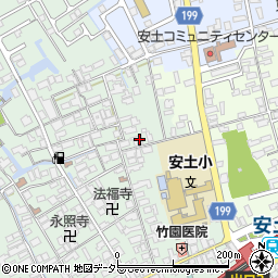 滋賀県近江八幡市安土町常楽寺528-1周辺の地図