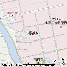 愛知県愛西市大井町樫ノ木周辺の地図