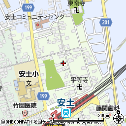 滋賀県近江八幡市安土町上豊浦1450周辺の地図