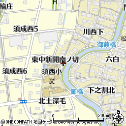 愛知県海部郡蟹江町須成川西下455周辺の地図
