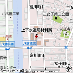 愛知県名古屋市中川区富川町2丁目周辺の地図