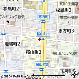 愛知県名古屋市昭和区桜山町1丁目周辺の地図